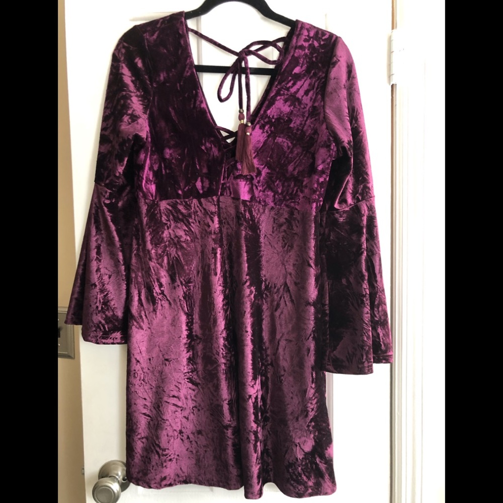 Mini velvet dress